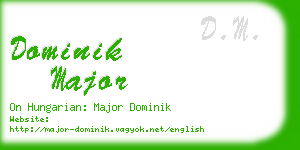 dominik major business card